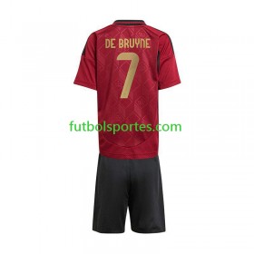 Camiseta Bélgica De Bruyne 7 Niño Primera Equipación Euro 2024